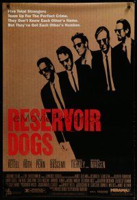 6m674 RESERVOIR DOGS 1sh '92 Quentin Tarantino classic, Keitel, Buscemi, Madsen & Tim Roth!