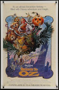 6m677 RETURN TO OZ advance 1sh '85 Walt Disney, cool Drew Struzan art of very young Fairuza Balk!