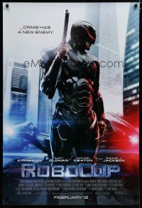 6m679 ROBOCOP advance DS 1sh '14 Joel Kinnaman in the title role, crime has a new enemy!