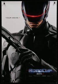 6m680 ROBOCOP teaser DS 1sh '14 cool close-up of Joel Kinnaman in the title role, your move!