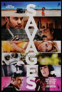 6m694 SAVAGES teaser DS 1sh '12 cool portraits of top cast, drug thriller directed by Oliver Stone!