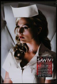 6m696 SAW IV blood drive poster '07 profile portrait image of sexy nurse!