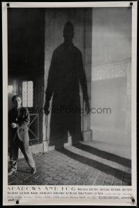 6m712 SHADOWS & FOG 1sh '92 cool photographic image of Woody Allen by Brian Hamill!