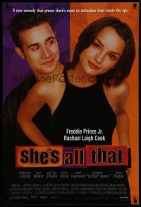 6m713 SHE'S ALL THAT 1sh '99 Freddie Prinze Jr & sexy Rachel Leigh Cook!