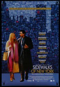 6m717 SIDEWALKS OF NEW YORK recalled 1sh '01 Edward Burns, sexy Heather Graham!