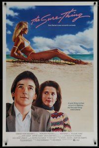 6m765 SURE THING 1sh '85 John Cusack, Daphne Zuniga, Nicolette Sheridan in bikini!