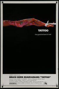 6m776 TATTOO 1sh '81 Bruce Dern, every great love leaves its mark, sexy body art & bondage image!