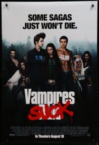 6m810 VAMPIRES SUCK style A advance DS 1sh '10 Matt Lanter, Chris Riggi, wacky Twilight parody!