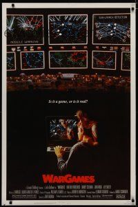 6m817 WARGAMES 1sh '83 Matthew Broderick plays video games to start World War III!