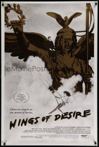 6m832 WINGS OF DESIRE 1sh '88 Wim Wenders German afterlife fantasy, Bruno Ganz, Peter Falk