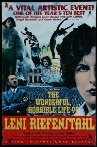 6m838 WONDERFUL, HORRIBLE LIFE OF LENI RIEFENSTAHL 1sh '93 Die Macht der Bilder, Adolph HItler!