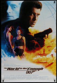 6m839 WORLD IS NOT ENOUGH int'l DS 1sh '99 Brosnan as James Bond, Richards, sexy Sophie Marceau!