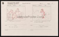 6p110 FAMILY GUY animation art '00s cartoon storyboard pencil drawing of The Griffins on couch!