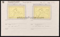 6p109 FAMILY GUY animation art '00s cartoon storyboard pencil drawing of Peter on phone in bed!