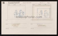 6p107 FAMILY GUY animation art '00s cartoon storyboard pencil drawing of Peter & Big Fat Paulie!