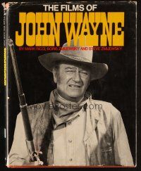 6p301 FILMS OF JOHN WAYNE hardcover book '70 an illustrated biography of the cowboy legend!