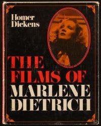 6p304 FILMS OF MARLENE DIETRICH Citadel hardcover book '68 illustrated biography of the great star!