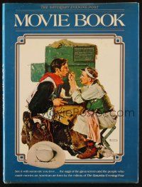 6p390 SATURDAY EVENING POST MOVIE BOOK hardcover book '77 with color art by Norman Rockwell!