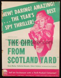 6p599 GIRL FROM SCOTLAND YARD pressbook '37 great images of detective Karen Morley!