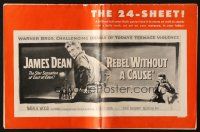 6p798 REBEL WITHOUT A CAUSE pressbook '55 Nicholas Ray, what makes James Dean tick like a bomb!