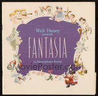 6p166 FANTASIA souvenir program book R77 great image of Mickey Mouse & others, Disney classic!