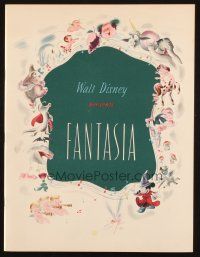 6p165 FANTASIA souvenir program book '42 Mickey Mouse & others, Disney musical cartoon classic!