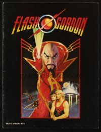 6p170 FLASH GORDON souvenir program book '80 Richard Amsel art of Sam Jones & Max Von Sydow!