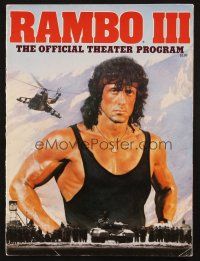 6p219 RAMBO III souvenir program book '88 Sylvester Stallone returns as John Rambo!