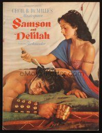 6p222 SAMSON & DELILAH souvenir program book'49 Hedy Lamarr & Victor Mature,Cecil B. DeMille classic