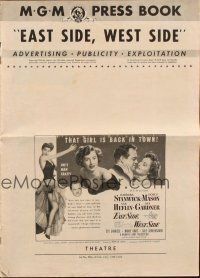 6p545 EAST SIDE WEST SIDE pressbook '50 Barbara Stanwyck, James Mason, sexy Ava Gardner!