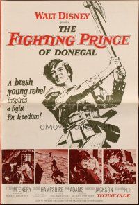 6p565 FIGHTING PRINCE OF DONEGAL pressbook '66 Disney, brash young rebel, a fight for freedom!