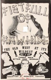 6p571 FISTFULL OF RAWHIDE pressbook '70 the Old West at its wildest, three men after one woman!