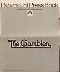 6p592 GAMBLER pressbook '74 James Caan is a degenerate gambler who owes the mob $44,000!