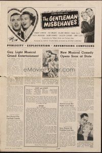 6p594 GENTLEMAN MISBEHAVES pressbook '46 George Sherman, Osa Massen, Hillary Brooke!