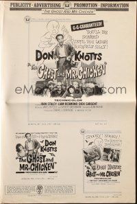 6p596 GHOST & MR. CHICKEN pressbook '66 scared Don Knotts fighting spooks, kooks, and crooks!