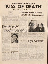 6p661 KISS OF DEATH pressbook R53 Victor Mature, Richard Widmark, film noir classic!