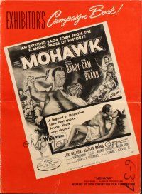 6p723 MOHAWK pressbook '56 Scott Brady & Native American Rita Gam's love was louder than war drums!