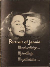 6p785 PORTRAIT OF JENNIE pressbook '49 Joseph Cotten loves beautiful ghost Jennifer Jones!