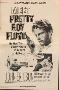 6p786 PRETTY BOY FLOYD pressbook '60 John Ericson had the deadly grace of a born killer!