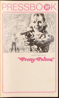 6p787 PRETTY POISON pressbook '68 cool close up of crazy Tuesday Weld, Anthony Perkins!