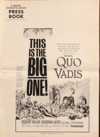 6p794 QUO VADIS pressbook R64 art of Robert Taylor,sexy Deborah Kerr & Peter Ustinov in Ancient Rome