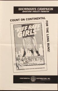 6p803 RIFF RAFF GIRLS pressbook '59 their sexy charms were as deadly as their guns!