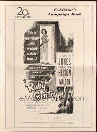 6p813 RUBY GENTRY pressbook '53 art of super sleazy bad girl Jennifer Jones standing in doorway!