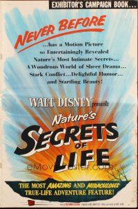 6p824 SECRETS OF LIFE pressbook '56 Disney's most amazing & miraculous True Life Adventure feature!