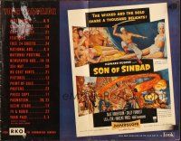 6p842 SON OF SINBAD pressbook '55 Howard Hughes, great images of super sexy harem women!