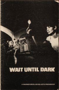 6p904 WAIT UNTIL DARK pressbook '67 blind Audrey Hepburn is terrorized by a burglar!