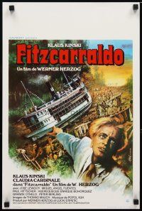 6r549 FITZCARRALDO Belgian '82 cool Mascii art of Klaus Kinski, directed by Werner Herzog!