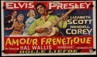 6r570 LOVING YOU Belgian '57 art of Elvis Presley, Lizabeth Scott, Wendell Corey & Dolores Hart!