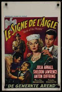 6r571 MARK OF THE PHOENIX Belgian '58 Julia Arnall, Sheldon Lawrence, Anton Diffring, film noir!