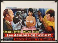 6r574 MIDNIGHT FOLLY Belgian '61 art of Charles Boyer & sexy half-naked Pascale Petit!